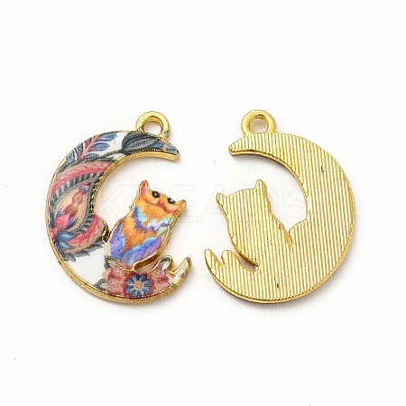 Alloy Printed Pendants PALLOY-D581-04I-1
