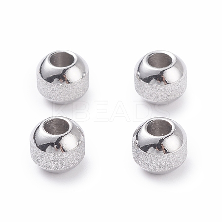 Non-Tarnish Textured 304 Stainless Steel Beads STAS-P306-01C-P-1