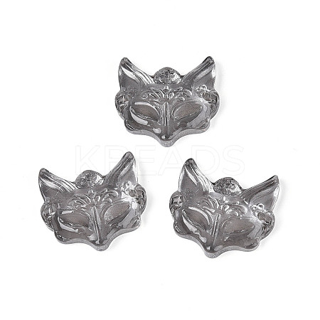 Electroplate Transparent Glass Connector Charms EGLA-N053-02A-1