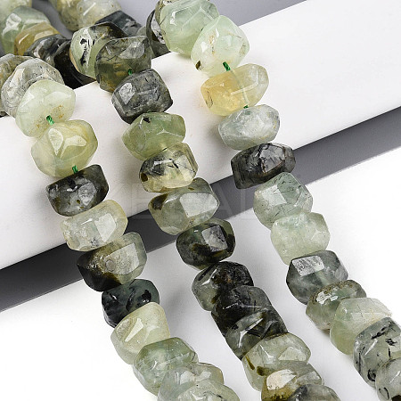Natural Prehnite Beads Strands G-N347-17A-04-1