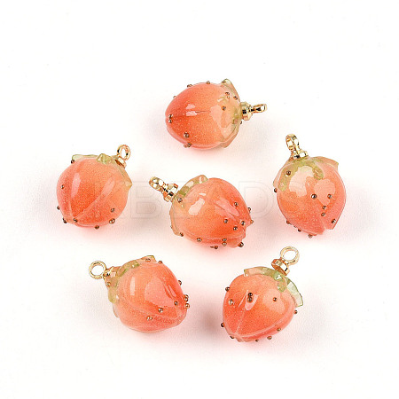 Handmade Flower Epoxy Resin Pendants KY-S163-103E-1