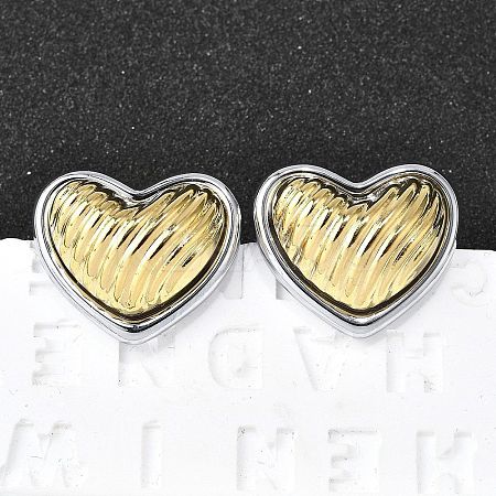 304 Stainless Steel Stud Earrings EJEW-D308-04B-PG-1