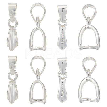 4Pcs 2 Styles 925 Sterling Silver Pendants STER-ME0001-30-1