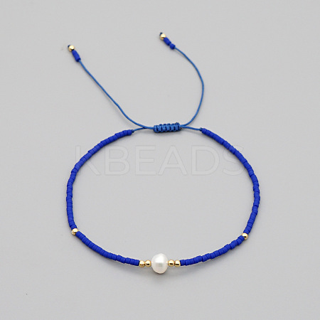 Adjustable Glass Seed Bead Braided Bead Bracelets for Women VT9382-22-1