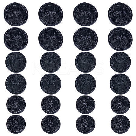 24Pcs 3 Style 1-Hole Alloy Shank Buttons BUTT-GF0001-37-1
