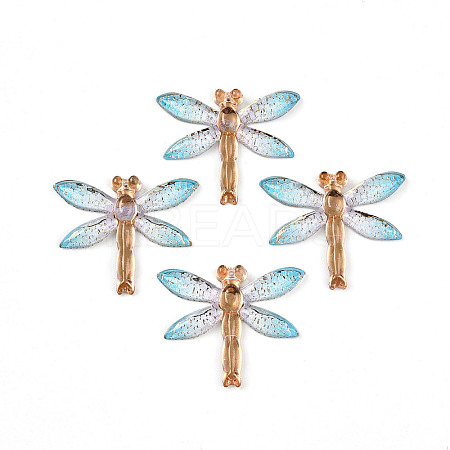 Gradient Color Transparent Resin Pendants LS-RESI-YW0004-05E-1