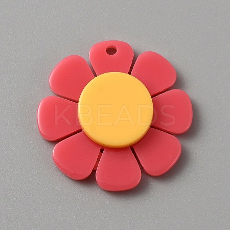 Opaque Resin Pendants LS-RESI-WH0029-46B-06-1