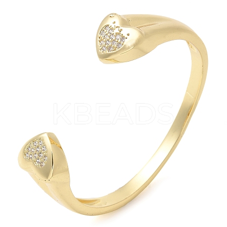 Brass Micro Pave Clear Cubic Zirconia Bracelets BJEW-M053-03G-1
