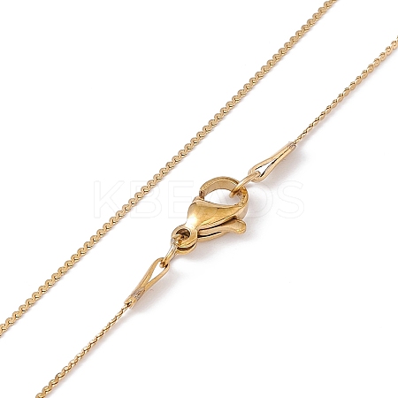 Ion Plating(IP) 304 Stainless Steel Serpentine Chain Necklace for Men Women NJEW-G076-01C-G-1