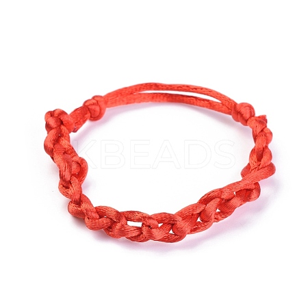 Adjustable Nylon Thread Braided Cord Bracelet BJEW-JB04330-02-1