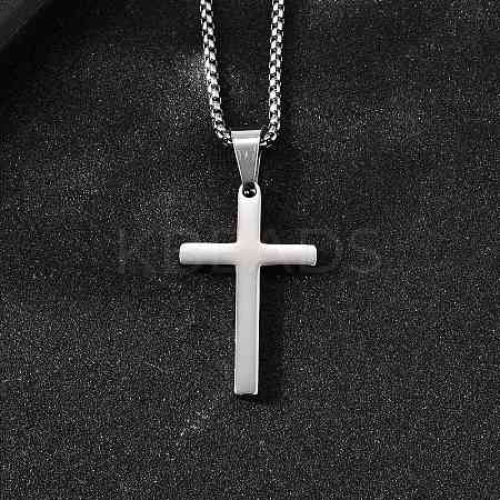 304 Stainless Steel Pendant Necklaces NJEW-P329-03B-P-1