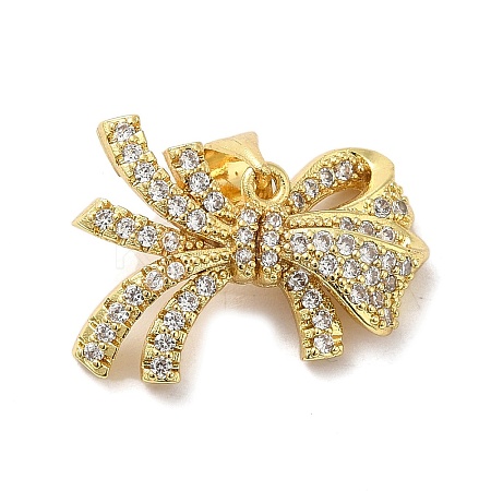 Brass Micro Pave Clear Cubic Zirconia Pendants FIND-Z041-01G-1