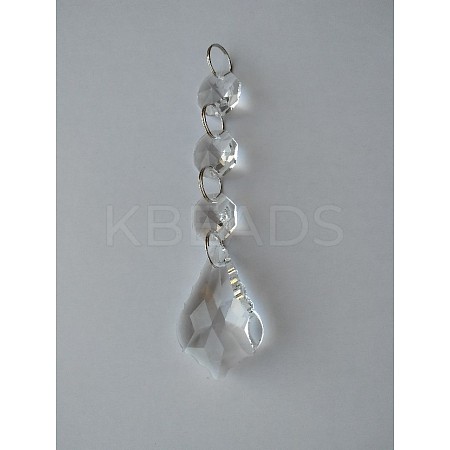 Transparent Glass Pendants for Curtains X-GLAA-WH0002-01-1