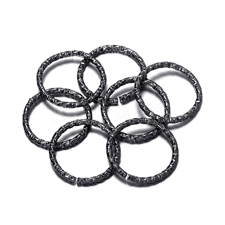 304 Stainless Steel Twisted Open Jump Rings STAS-WH0021-13B-1