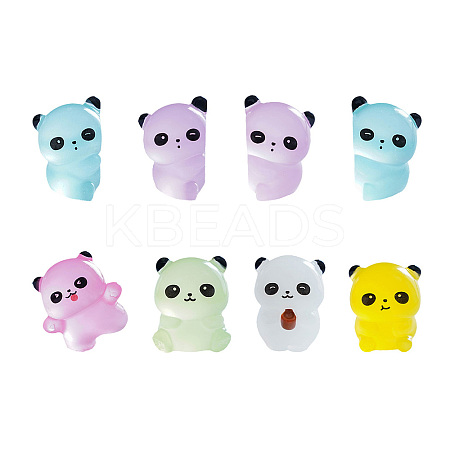 Luminous Resin Panda Display Decoration DJEW-N004-17-1