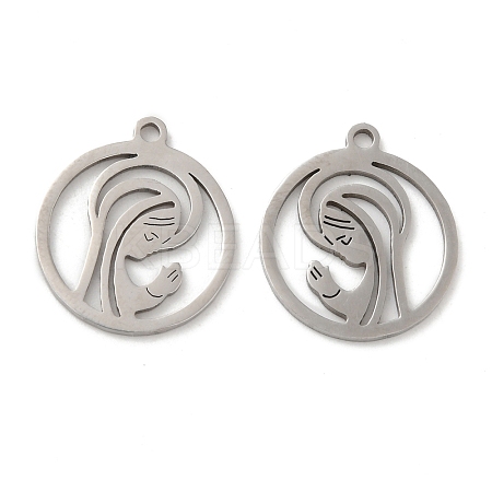 Non-Tarnish 201 Stainless Steel Pendants STAS-Q245-11P-1