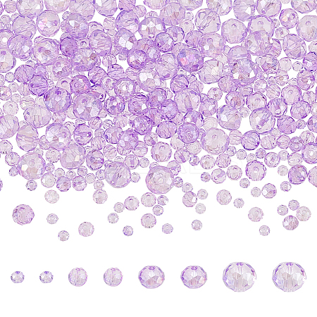 700Pcs 4 Styles Transparent Glass Beads GLAA-AN0001-01-1