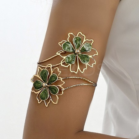 Flower Alloy Enamel Cuff Bangles FS-WGF2912-01-1