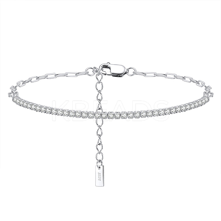 Clear Cubic Zirconia Tennis Bracelets BJEW-I314-009B-1