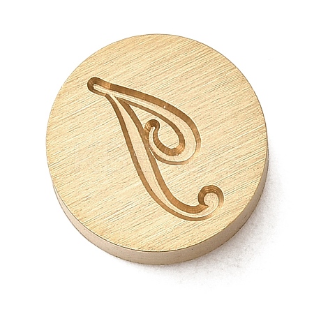Golden Tone Brass Letter Stamps KK-R005-01I-1