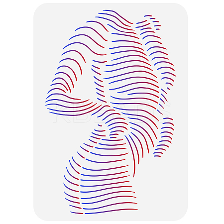 Plastic Drawing Painting Stencils Templates DIY-WH0396-0152-1