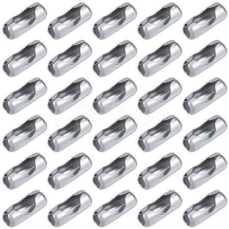 100Pcs 304 Stainless Steel Ball Chain Connectors STAS-BBC0006-72-1