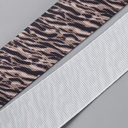 Single Face Printed Polyester Grosgrain Ribbons SRIB-TAC0002-06-1