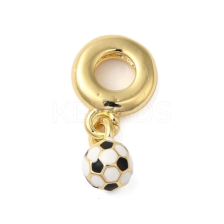 Rack Plating Brass Enamel European Dangle Charms KK-P279-50A-G-1