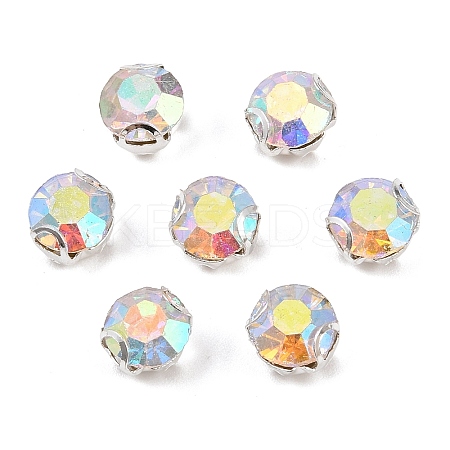 Flat Round Sew on Rhinestone Montee Beads STAS-B107-01C-02S-1
