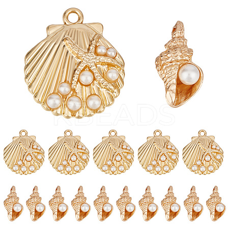 40Pcs 2 Style Alloy Pendants FIND-SC0013-57-1