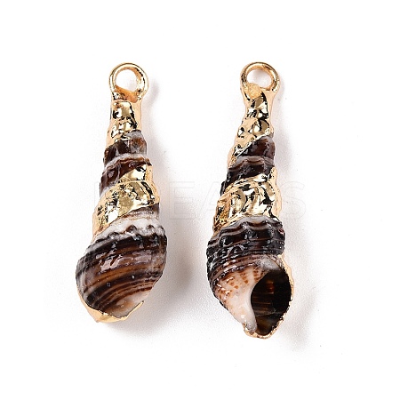 Natural Sea Shell Pendants SSHEL-N038-33-1