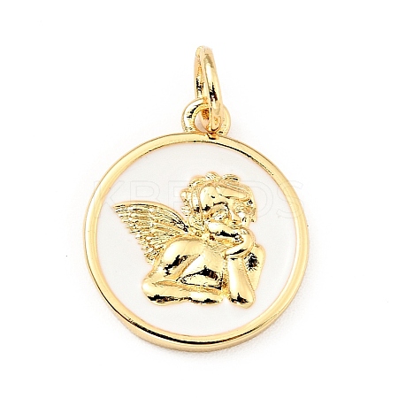 Brass Enamel Pendants KK-G416-38G-04-1