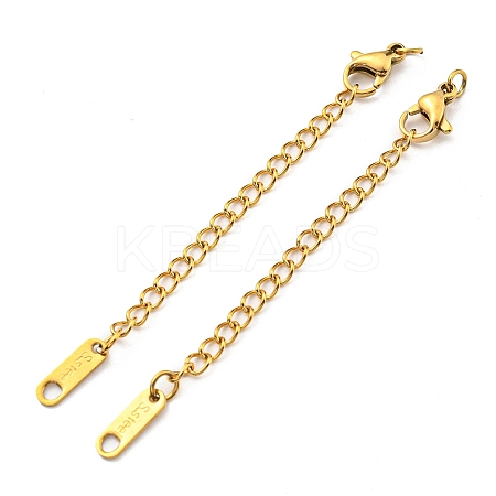 304 Stainless Steel Curb Chain Extender X-STAS-G310-11G-1