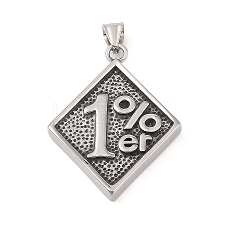 304 Stainless Steel Big Pendants STAS-S122-05AS-1