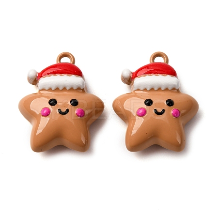 Christmas Themes Baking Paint Alloy Pendants LS-FIND-G097-02E-1