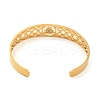 Viking Hollow Out Stainless Steel Valknut Open Cuff Bangles for Women BJEW-G708-02G-3