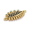 Brass Micro Pave Colorful Cubic Zirconia Links ZIRC-O043-12G-3