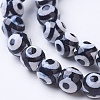 Tibetan Style dZi Beads G-G752-05-6mm-3