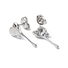 Non-Tarnish 304 Stainless Steel Melting Heart Stud Earrings for Women EJEW-F300-14P-2