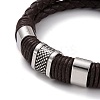 Retro Leather Braided Cord Bracelet for Men BJEW-A039-01A-2
