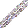 Electroplate Transparent Glass Beads Strands EGLA-N002-32-C12-1