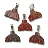 Natural Red Rainbow Jasper Pendants G-Z067-01P-03-2