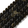 Natural Golden Sheen Obsidian Beads Strands G-M403-A46-02-2