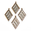 Undyed Natural Poplar Wood Pendants WOOD-TAC0002-47-1