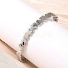 Heart Brass Cuff Bangles for Women BJEW-C144-01B-P-1