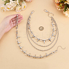 1Pc Punk Exaggerated Alloy Cable Necklaces NJEW-AR0001-08-3
