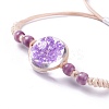 Handmade Dry Pressed Flower Link Bracelet for Girl Women BJEW-C004-01J-2