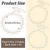 2Pcs 2 Colors Alloy Ring Link Chain Waist Belts AJEW-CN0002-80A-2