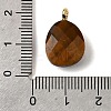 Natural Tiger Eye Pendants G-Z090-01G-05-3