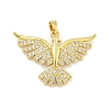 Phenix Rack Plating Brass Clear Cubic Zirconia Pendants KK-M291-08G-1